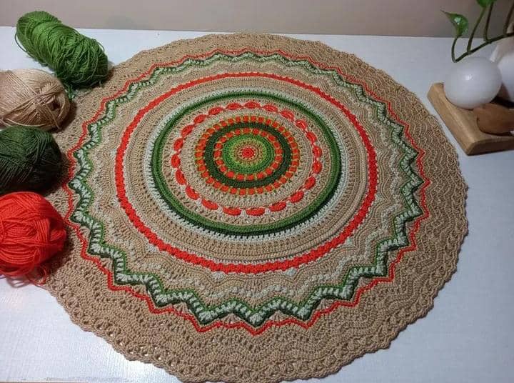 موتیف‌های گل‌دار قلاب‌بافی