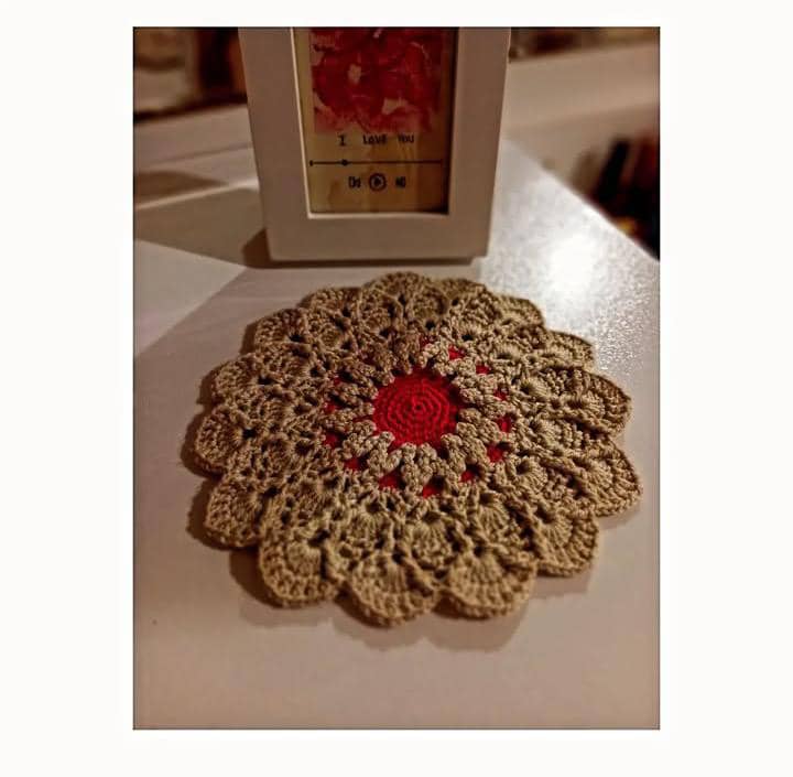 فرش گرد بافتنی رنگی